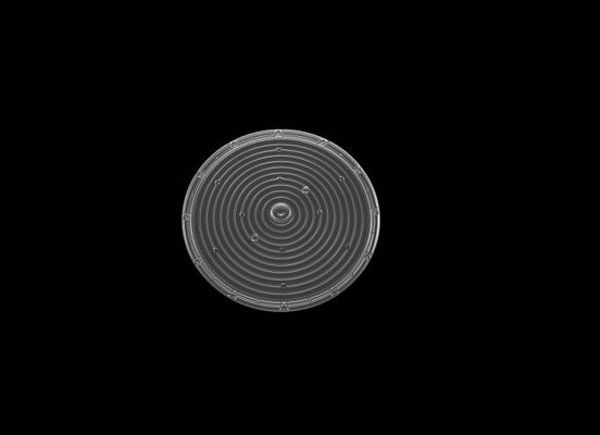 Ø293mm SMD 2835&3030 एलईडी लेंस पीसी सामग्री औद्योगिक प्रकाश व्यवस्था के लिए गोल आकार का उच्च खाई लेंस