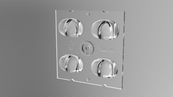 अनुकूलन योग्य 3030x4 एलईडी चिप्स आउटडोर प्रकाश व्यवस्था के लिए टी 2 एम-बी बीम कोण के साथ एलईडी लाइट लेंस